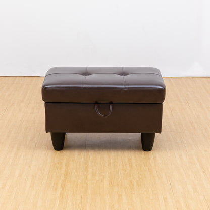 Brighton Faux Leather Storage Ottoman