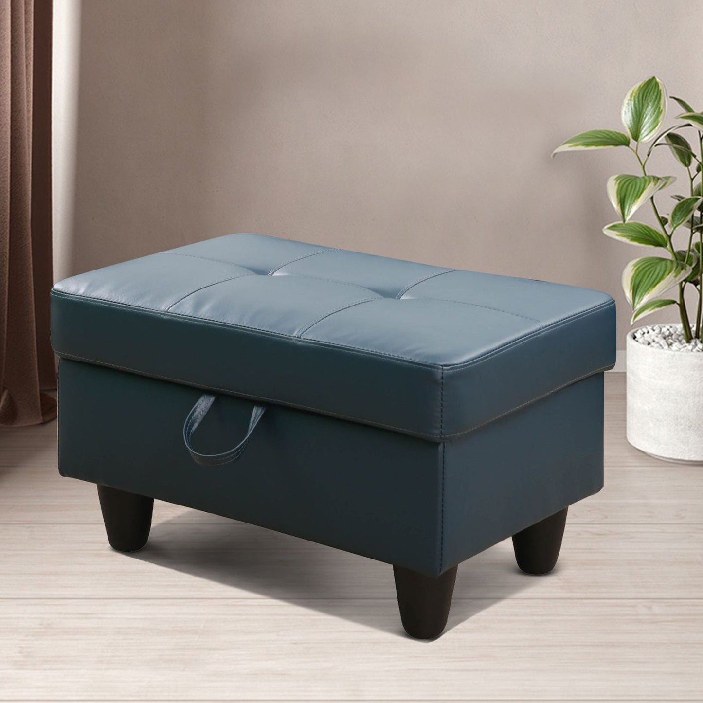 Brighton Faux Leather Storage Ottoman