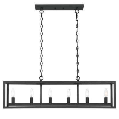 Modesto 6-Light Kitchen Island Linear Rectangle Chandelier UL Listed