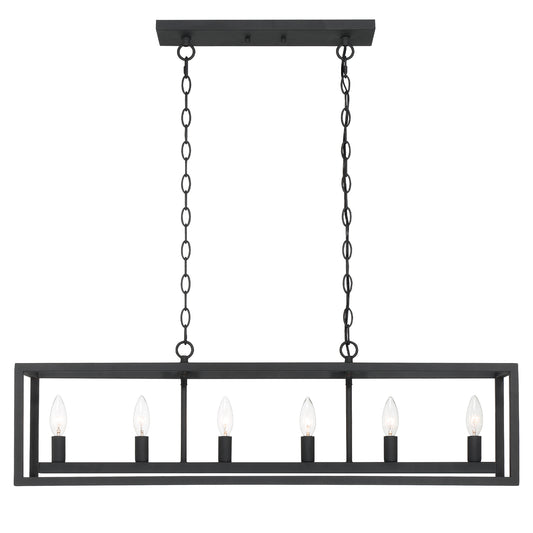 Modesto 6-Light Kitchen Island Linear Rectangle Chandelier UL Listed