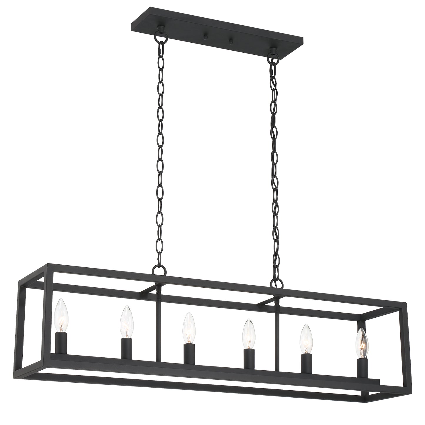 Modesto 6-Light Kitchen Island Linear Rectangle Chandelier UL Listed