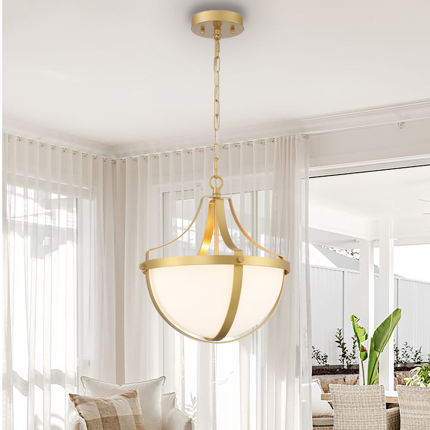 Castrum 4-Light Unique Bowl Chandelier UL Listed