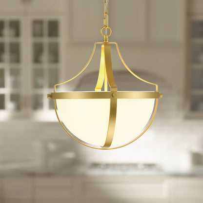 Castrum 4-Light Unique Bowl Chandelier UL Listed