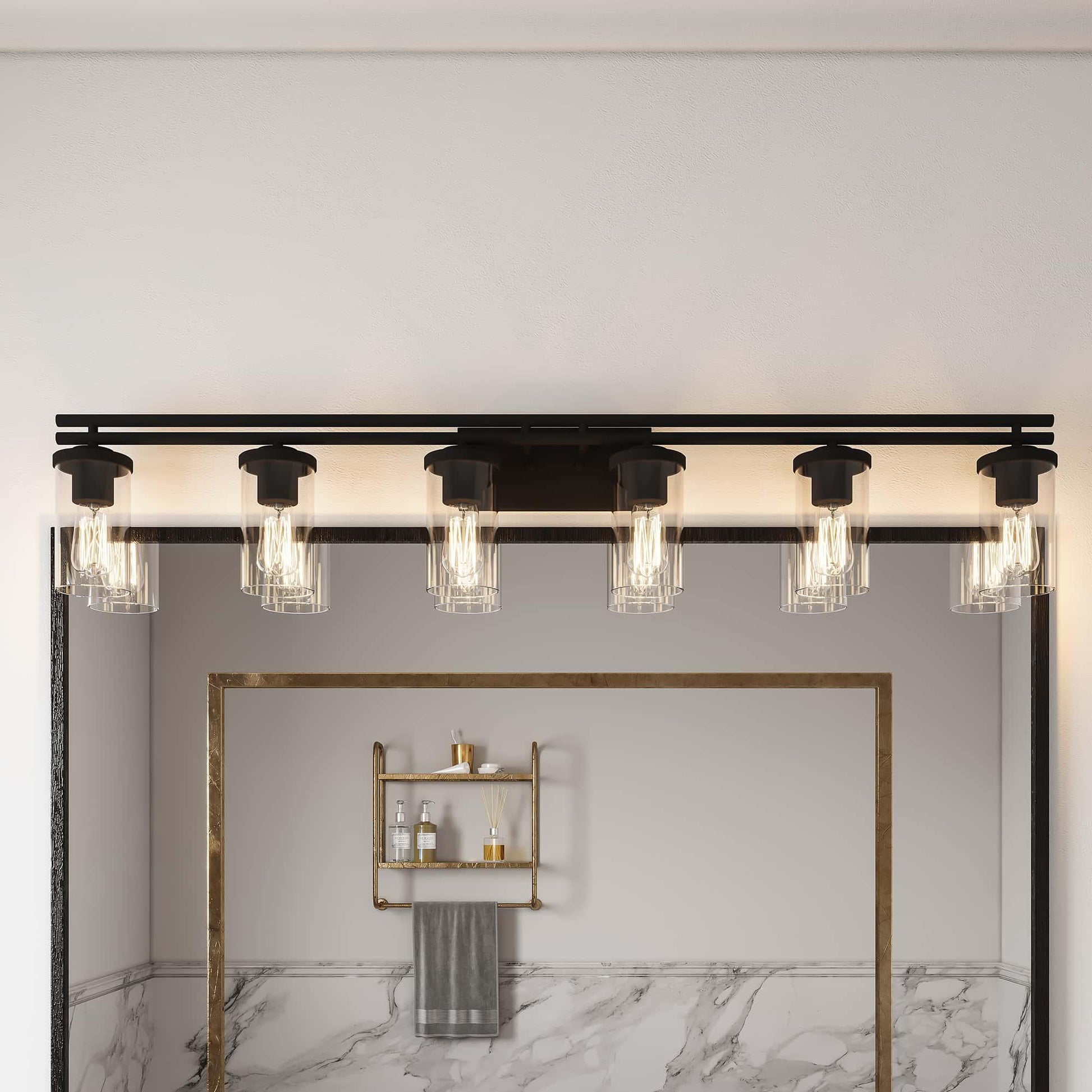 6 light rectangular bathroom vanity light (1) by ACROMA