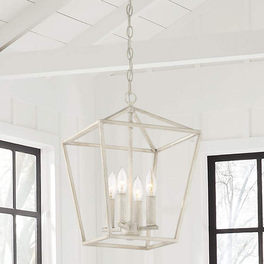 Arlington 4-Light Lantern Geometric Chandelier UL Listed