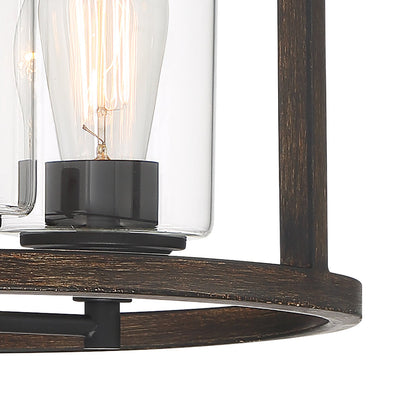 Annie 3-Light Glass Semi Flush Mount