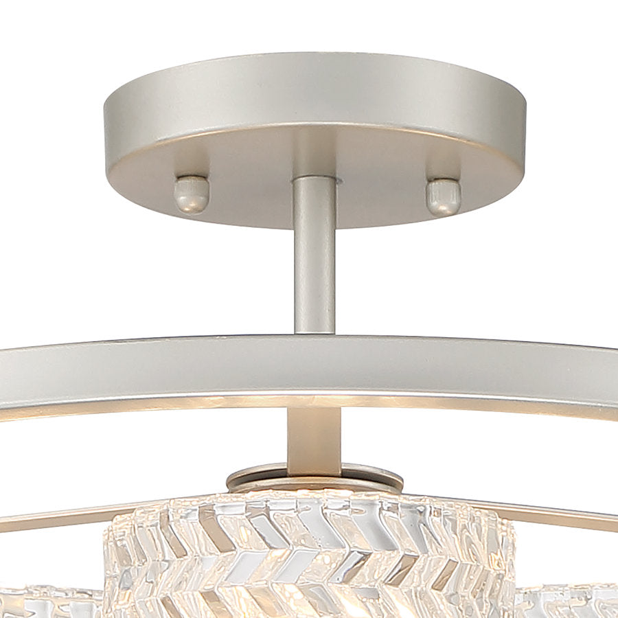 Annie 3-Light Glass Semi Flush Mount