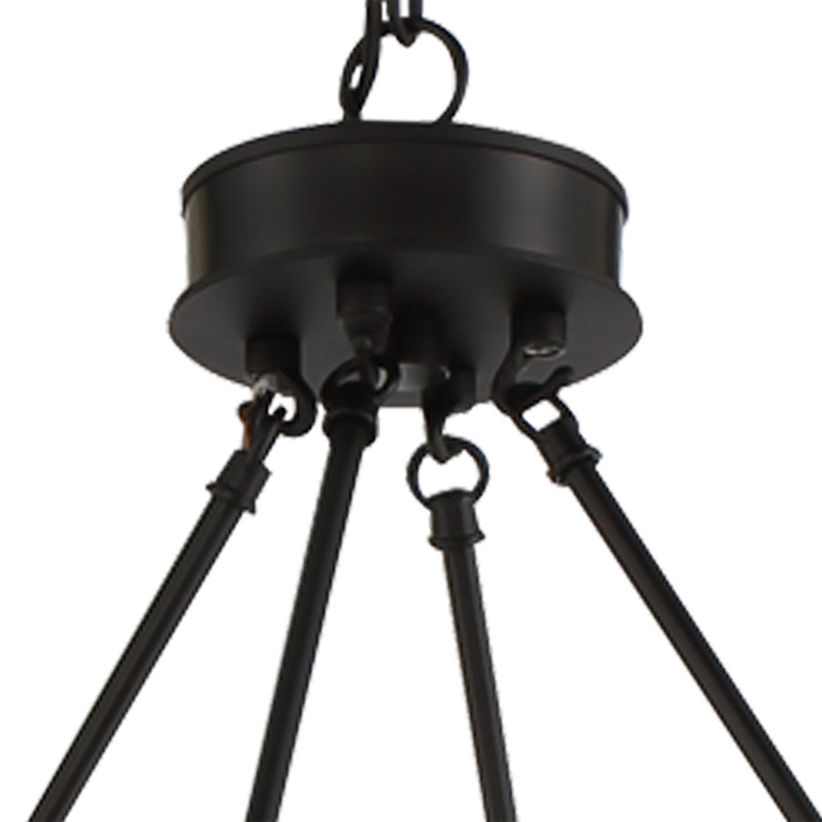 Denver 12-Light Traditional Candle Style Wagon Wheel Chandelier UL Listed