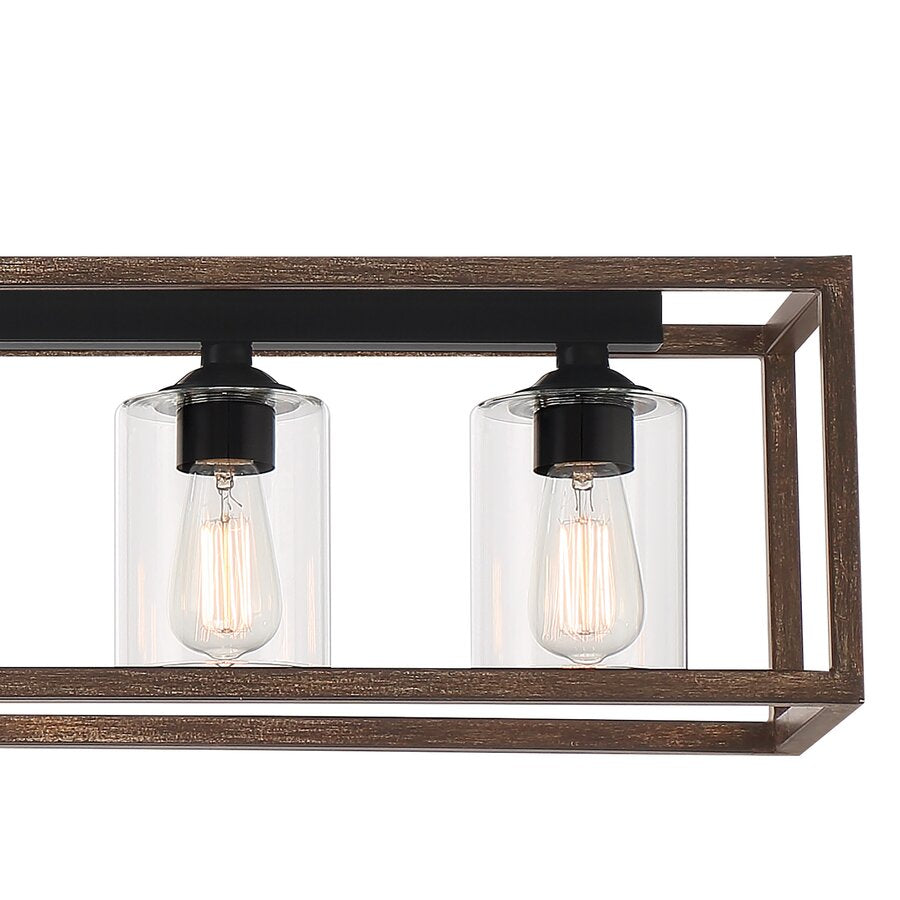 Lustre rectangulaire à 7 lumières pour îlot de cuisine Greeley