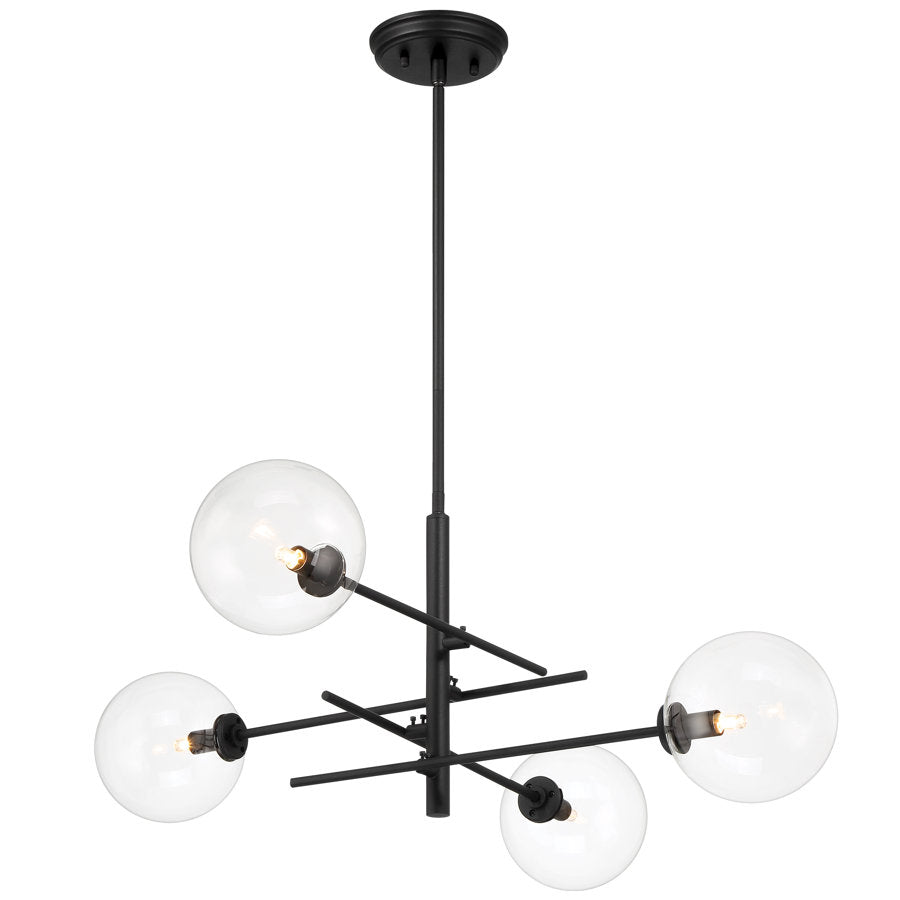 Darell 4-Light Sputnik Modern Linear Chandelier