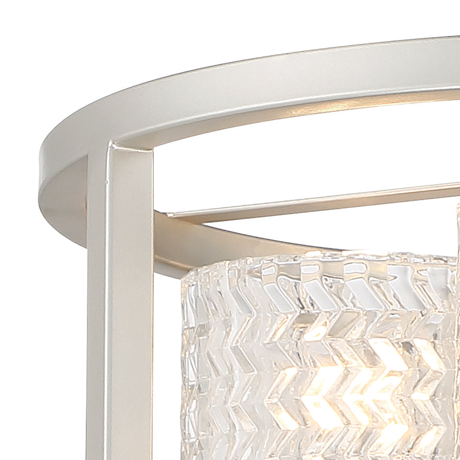 Annie 3-Light Glass Semi Flush Mount