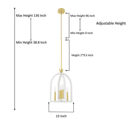 Visalia 5-Light Empire Lantern Chandelier UL Listed