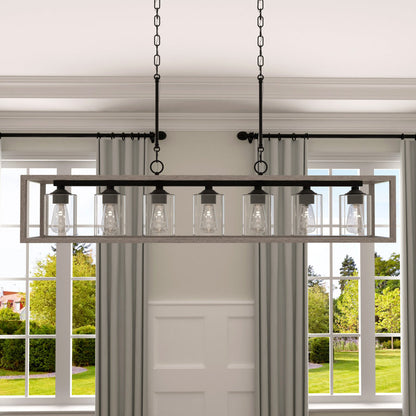 Greeley 7-Light Kitchen Island Rectangle Chandelier