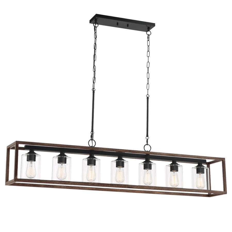 Greeley 7-Light Kitchen Island Rectangle Chandelier