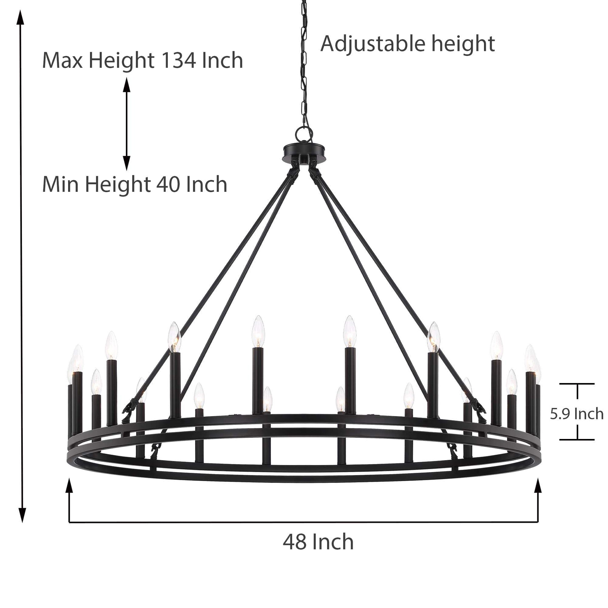 18 light candle style wagon wheel chandelier (19) by ACROMA