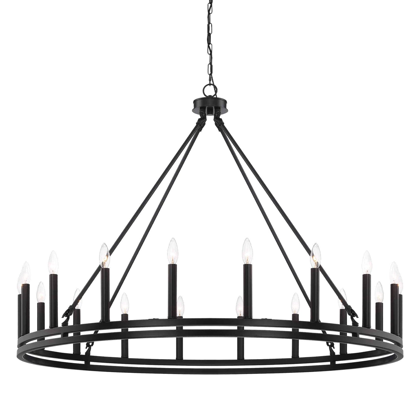 18 light candle style wagon wheel chandelier (12) by ACROMA