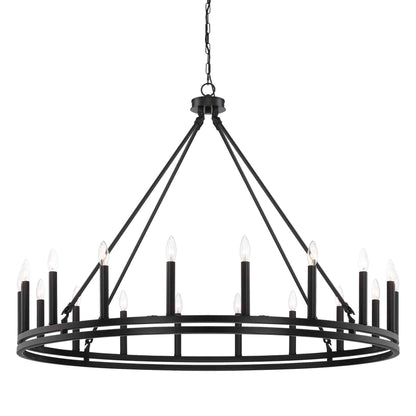 18 light candle style wagon wheel chandelier (12) by ACROMA