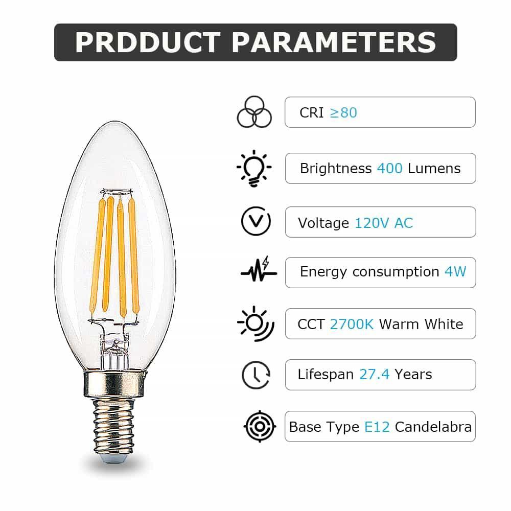 4 watt led dimmable light bulb (5) by ACROMA