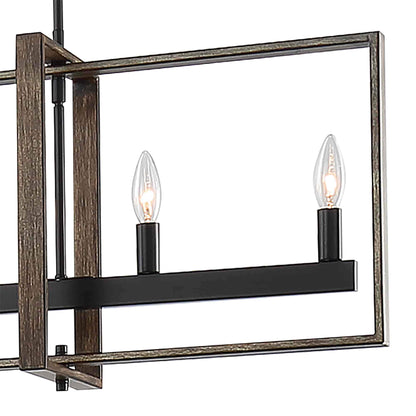 5 light kitchen island rectangle chandelier (6) by ACROMA