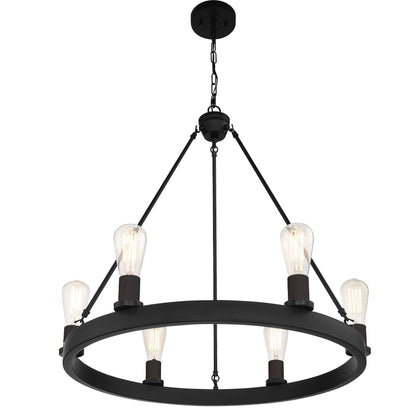 6 light wagon wheel chandelier (11) by ACROMA