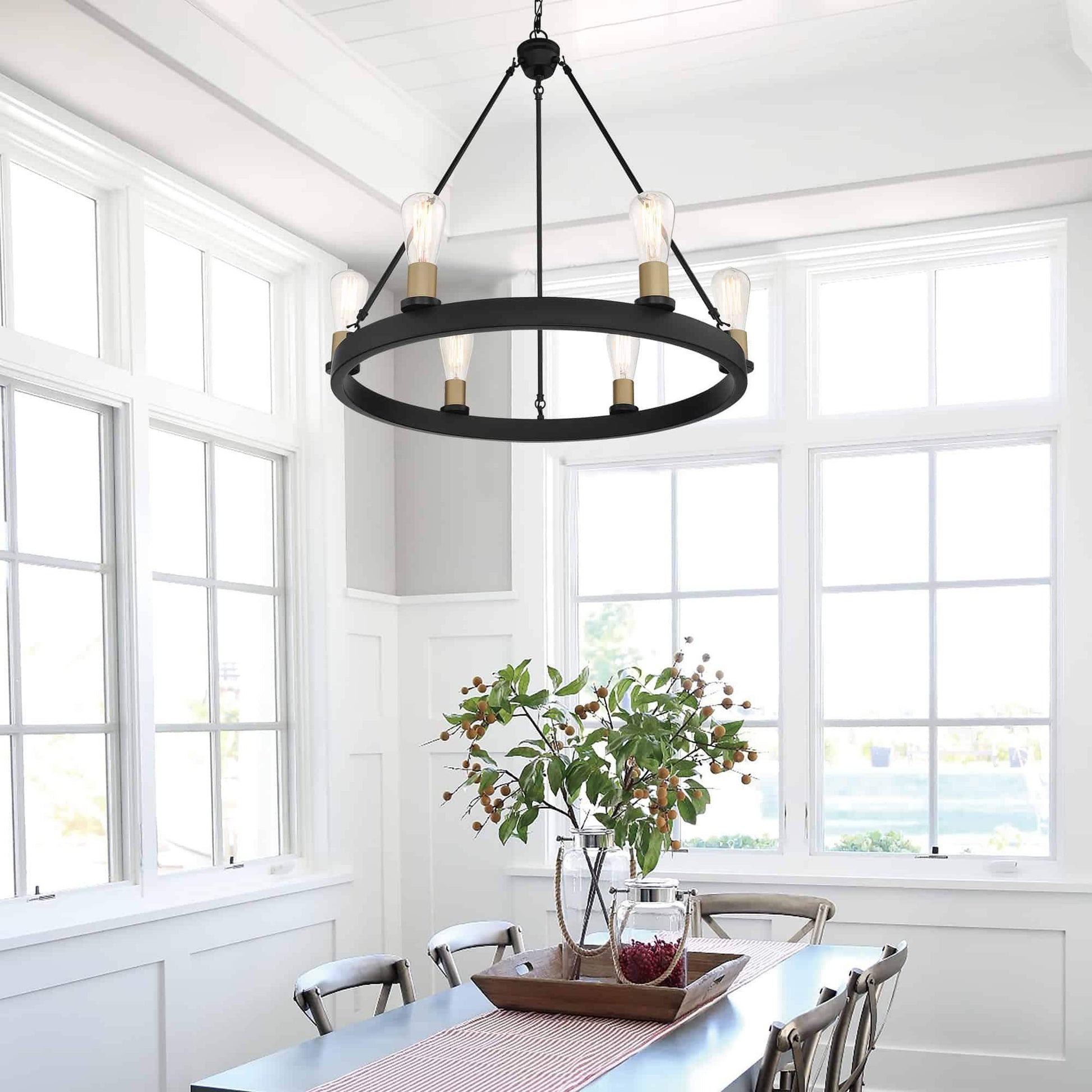 6 light wagon wheel chandelier (17) by ACROMA