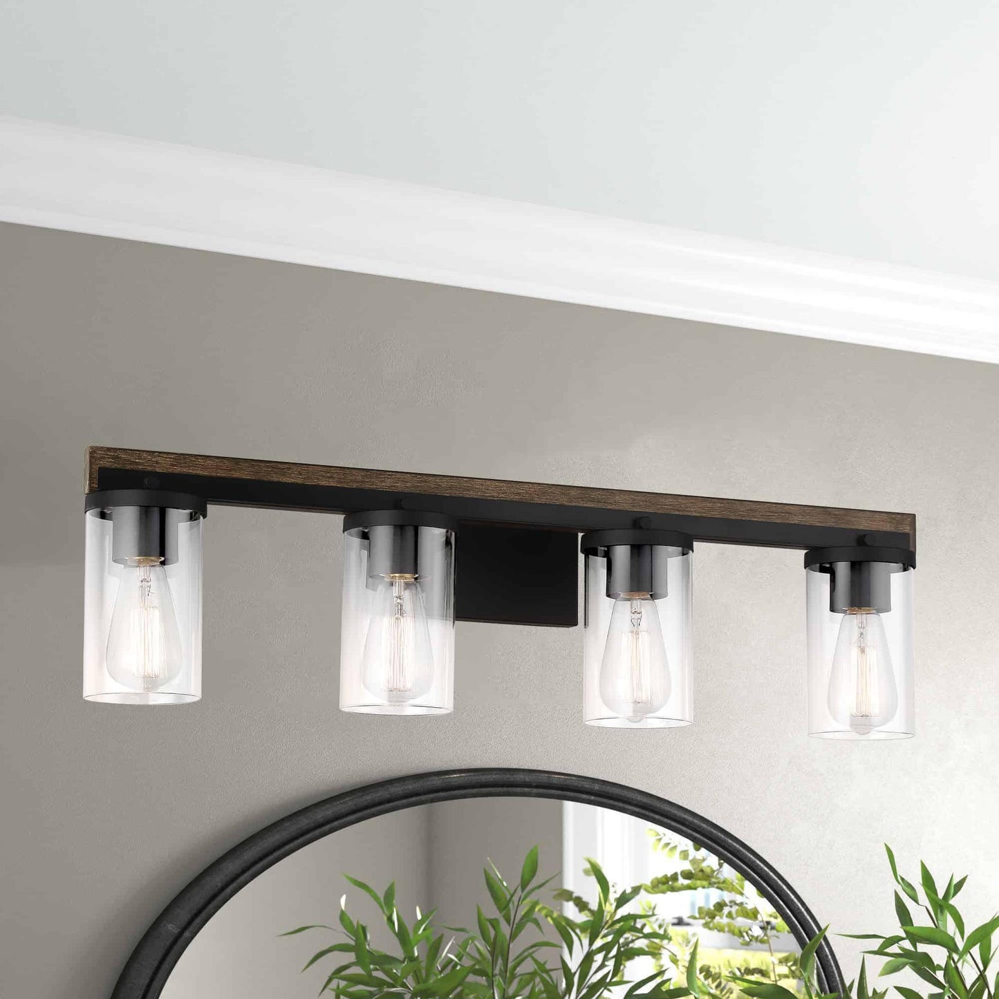 4 light weathered walnut vanity light (1) by ACROMA