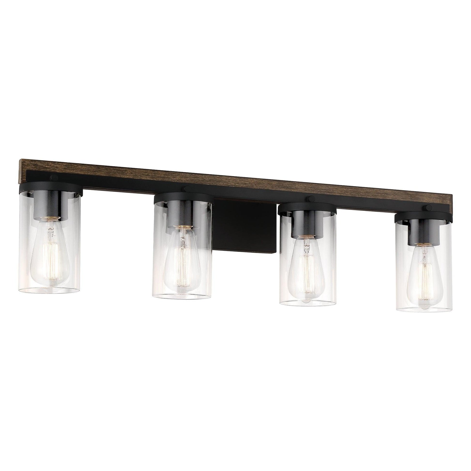 4 light weathered walnut vanity light (4) by ACROMA