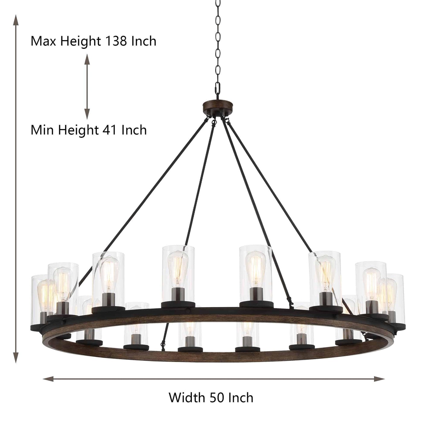 16 light wagon wheel chandelier (8) by ACROMA