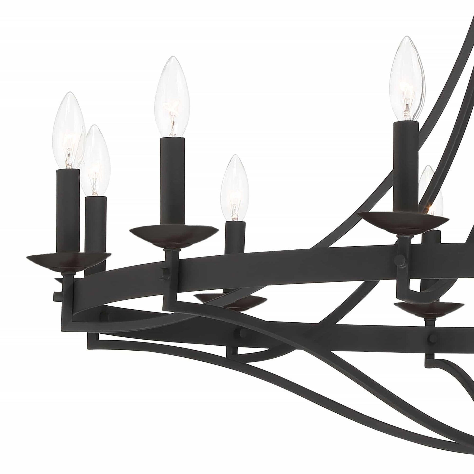 12 light classic candle style wagon wheel chandelier 1 (29) by ACROMA