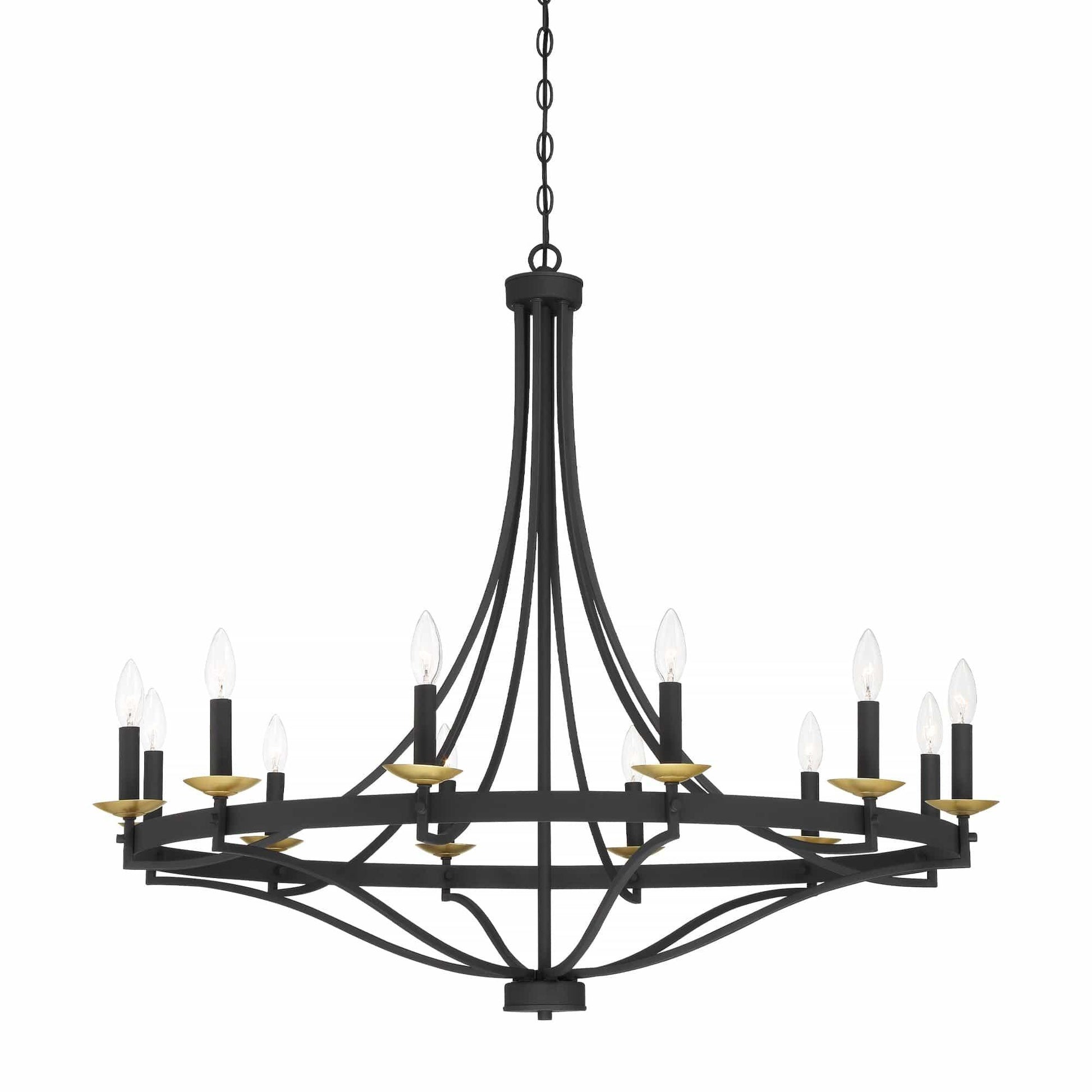 12 light classic candle style wagon wheel chandelier 1 (21) by ACROMA