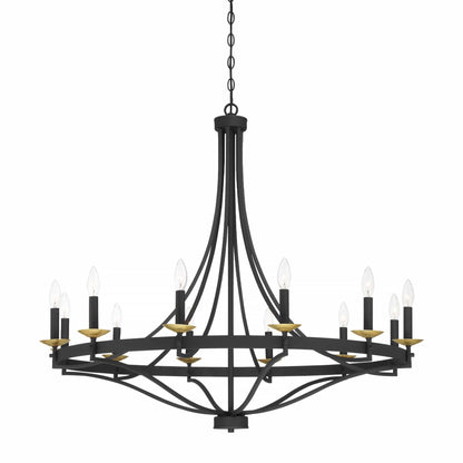 12 light classic candle style wagon wheel chandelier 1 (21) by ACROMA