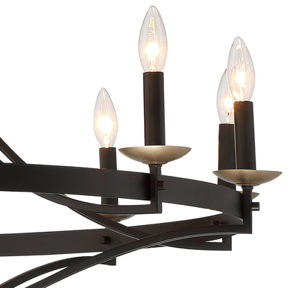 12 light classic candle style wagon wheel chandelier 1 (10) by ACROMA