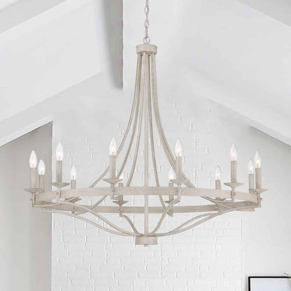 12 light classic candle style wagon wheel chandelier 1 (17) by ACROMA