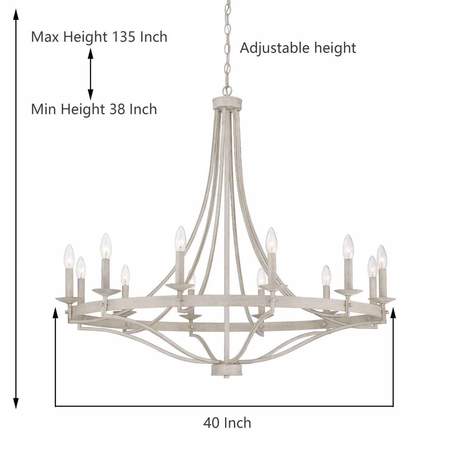 12 light classic candle style wagon wheel chandelier 1 (42) by ACROMA