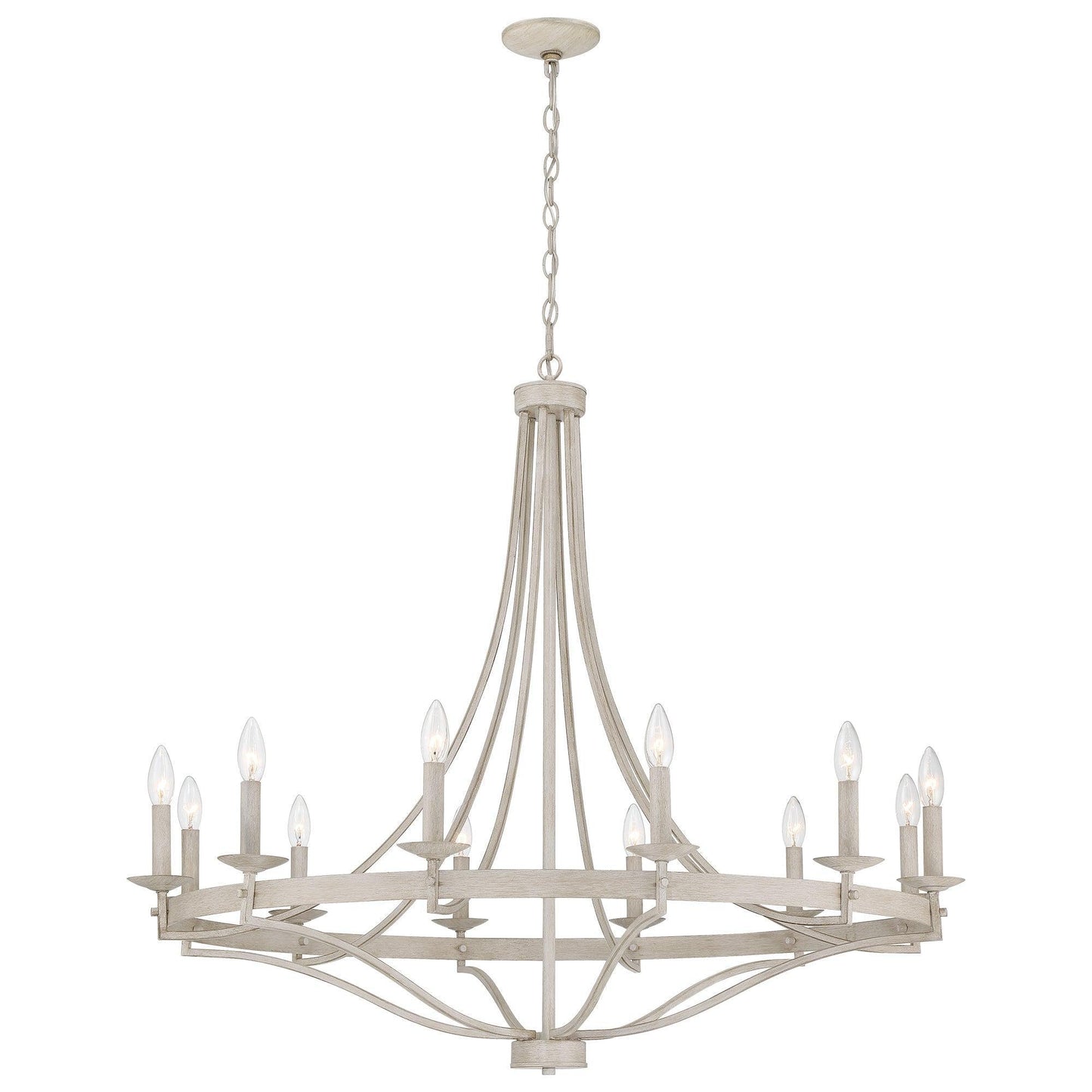 12 light classic candle style wagon wheel chandelier 1 (12) by ACROMA