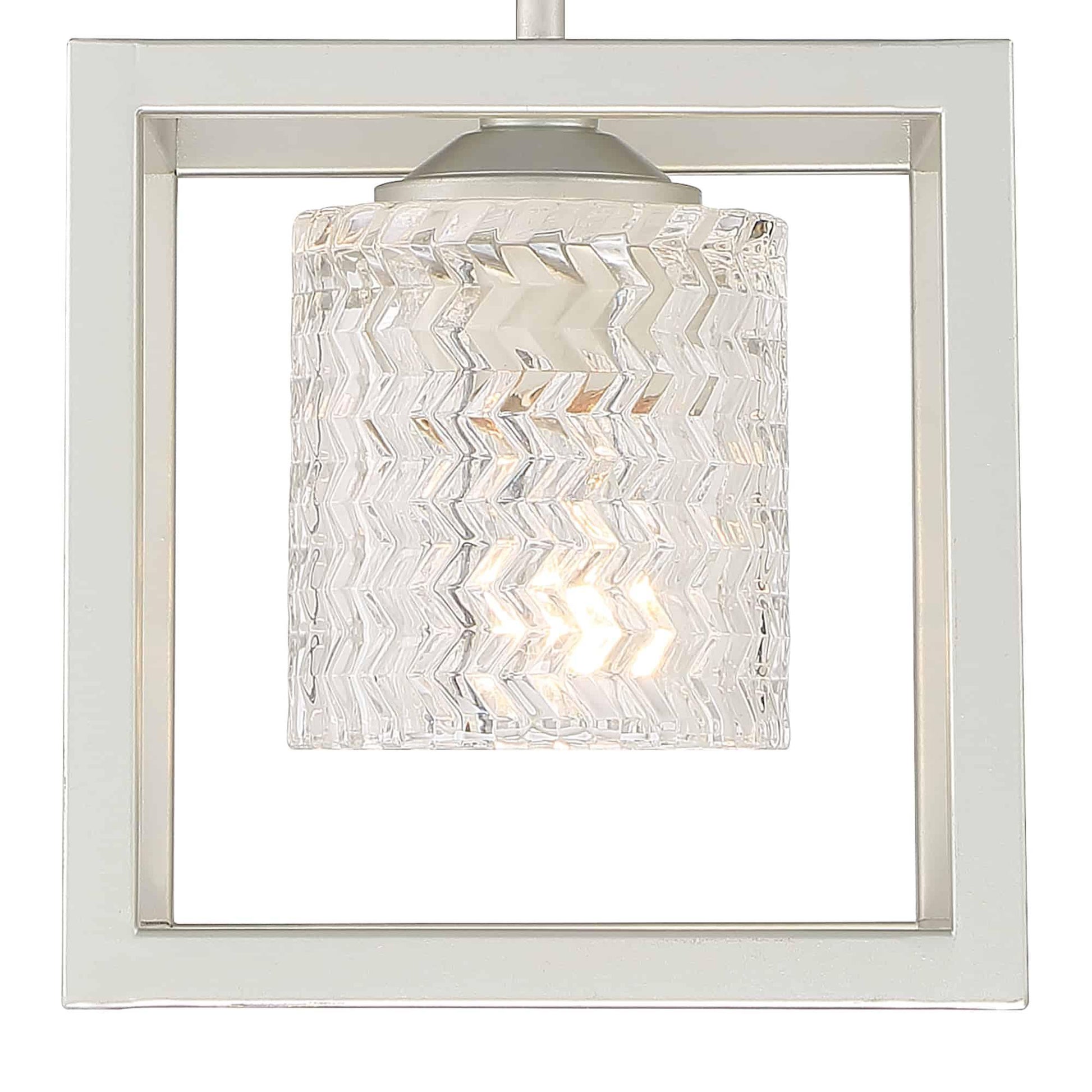 1 light square pendant with hand blown glass acceents (4) by ACROMA