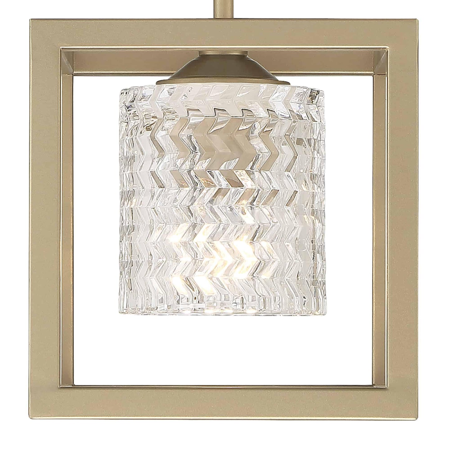 1 light square pendant with hand blown glass acceents (11) by ACROMA