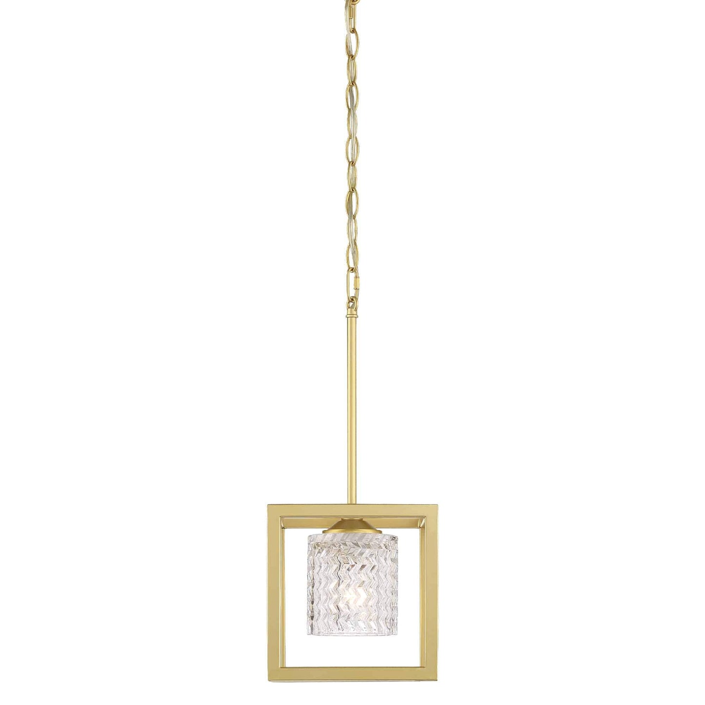 1 light square pendant with hand blown glass acceents (37) by ACROMA