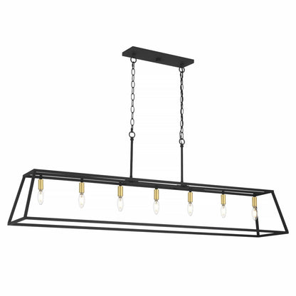 7 light farmhouse kitchen island chandelier (12) by ACROMA