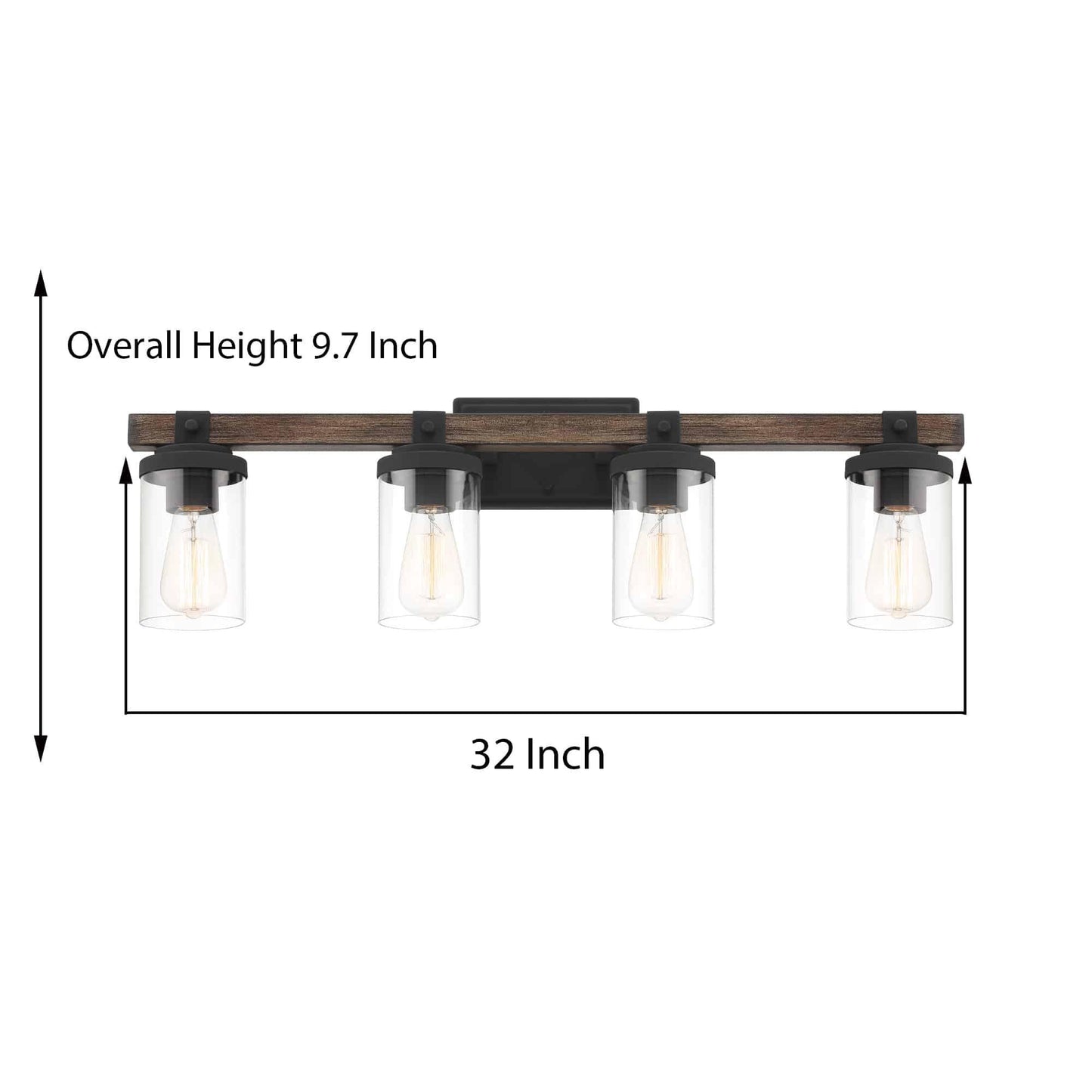 4 light steel glass bathroom vanity light (10) by ACROMA