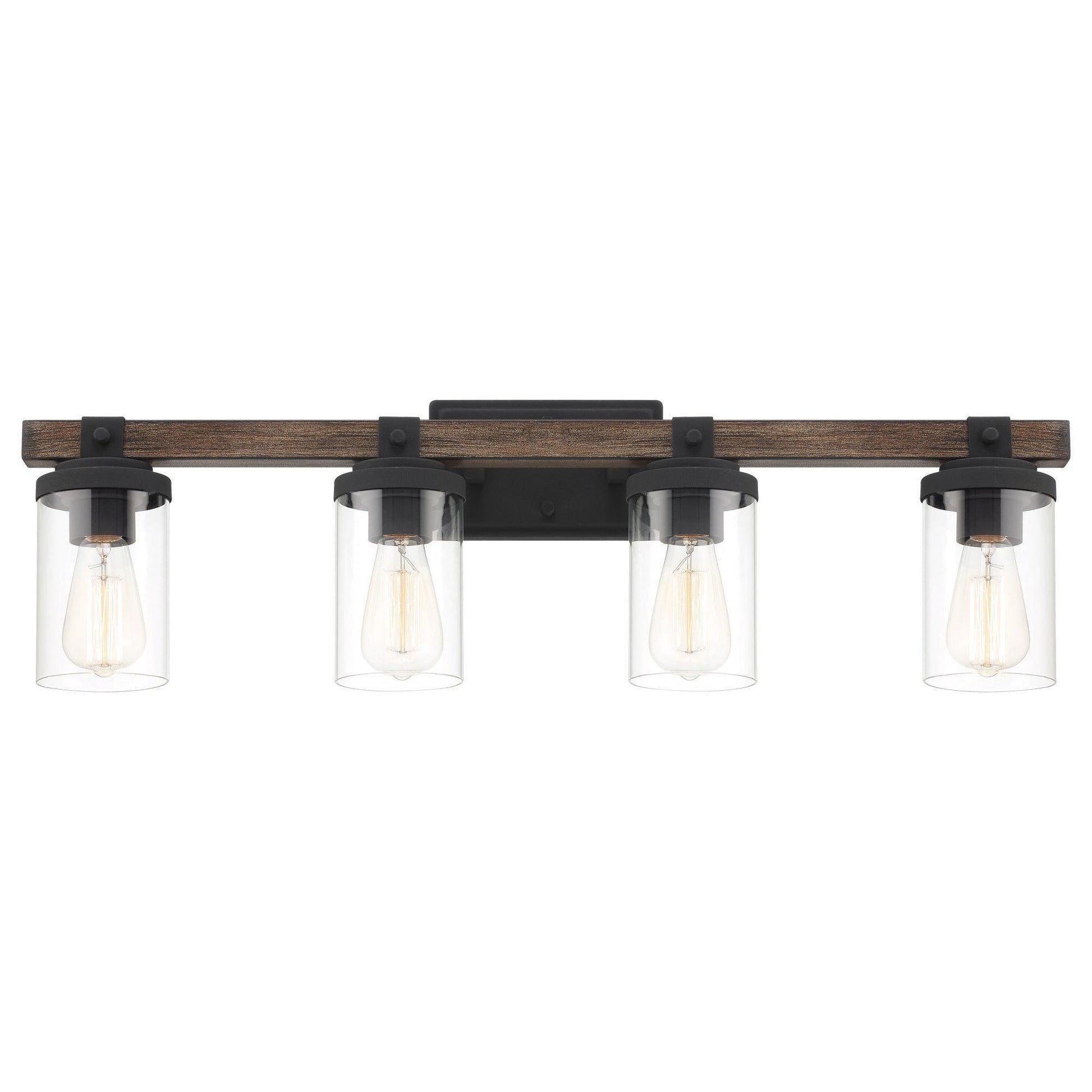 4 light steel glass bathroom vanity light (4) by ACROMA