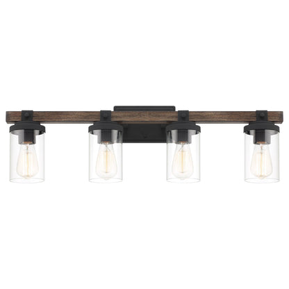 4 light steel glass bathroom vanity light (4) by ACROMA