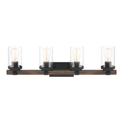 4 light steel glass bathroom vanity light (5) by ACROMA