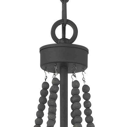 6 light candle style empire entryway chandelier with beaded accents (8) by ACROMA