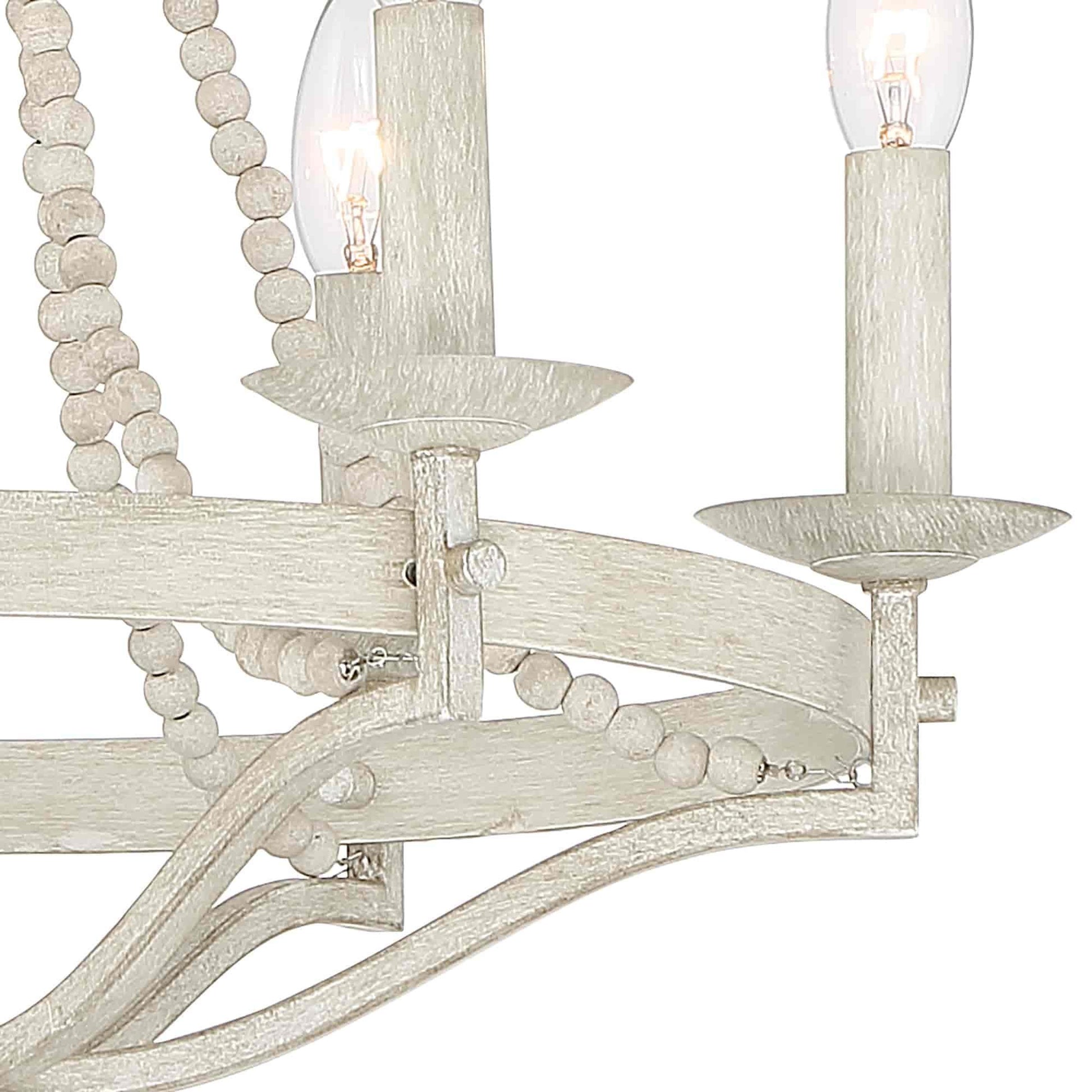 6 light candle style empire entryway chandelier with beaded accents (13) by ACROMA