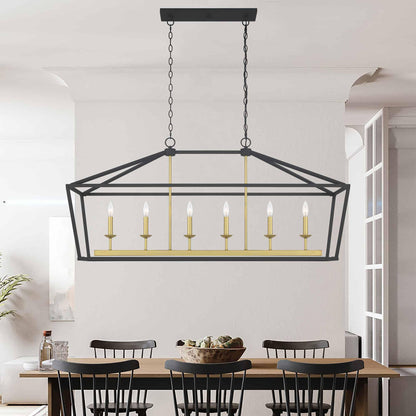 6 light linear kitchen island chandelier (21) by ACROMA