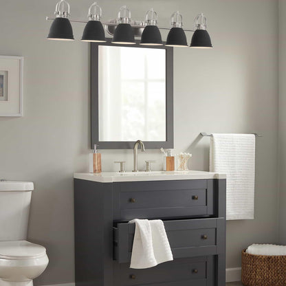 6 light black shade vanity light (6) by ACROMA