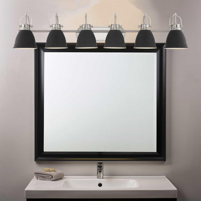 6 light black shade vanity light (5) by ACROMA