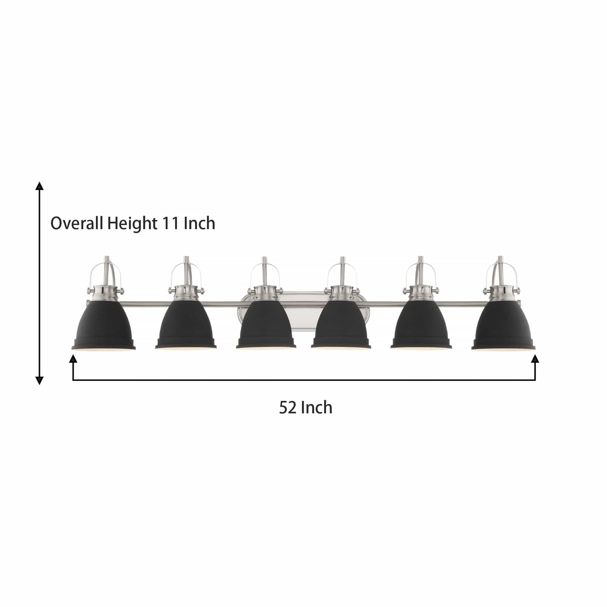 6 light black shade vanity light (10) by ACROMA