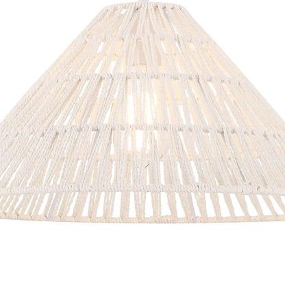 1 light white woven rattan pendant (8) by ACROMA